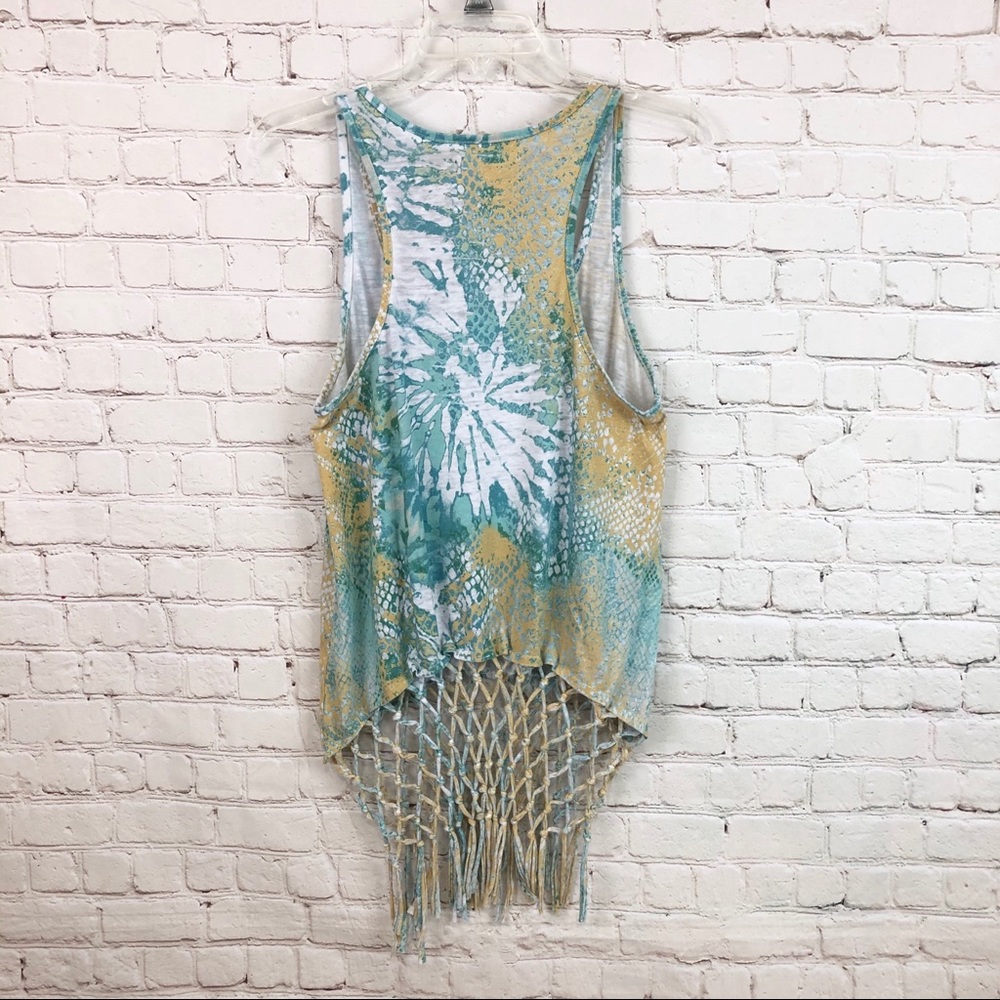 Staring at Stars tank top style netted fringe swimsuit coverup - Picture 5 of 10